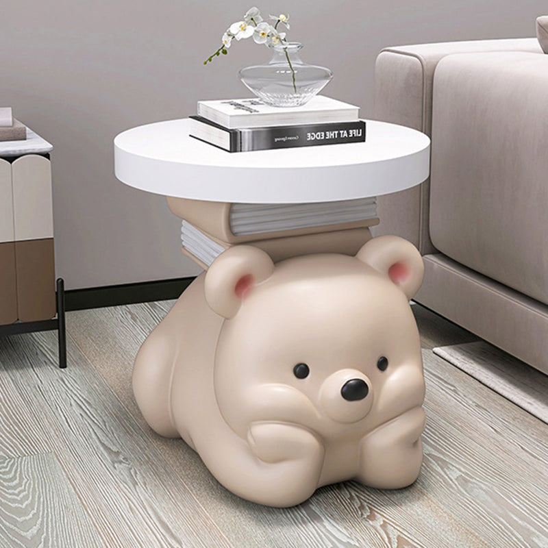 Contemporary Resin Bear-Shaped Side Table