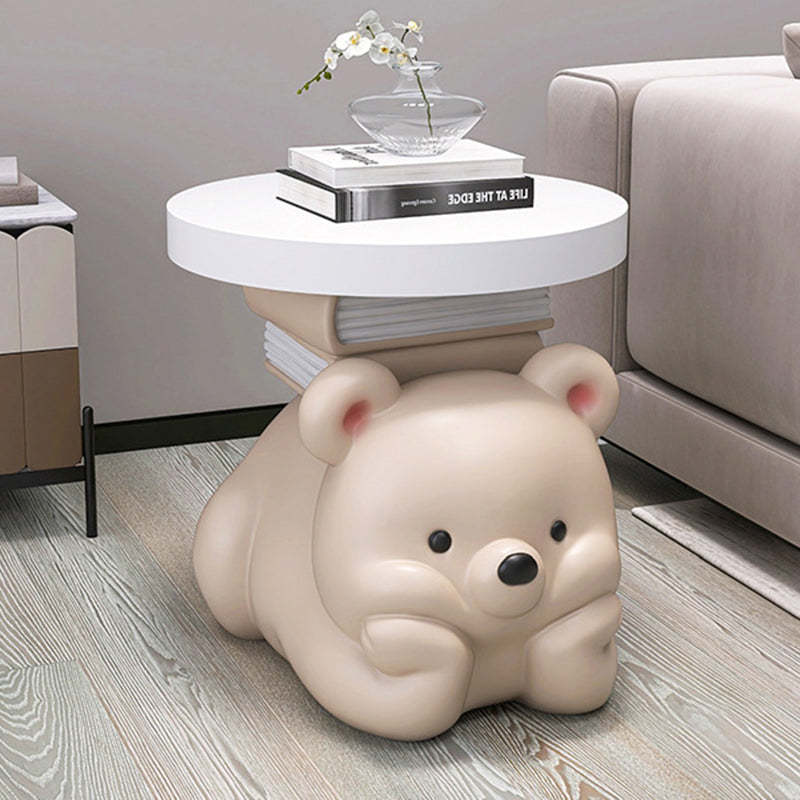 Contemporary Resin Bear-Shaped Side Table