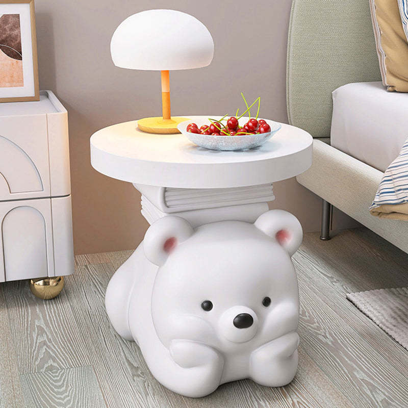 Contemporary Resin Bear-Shaped Side Table