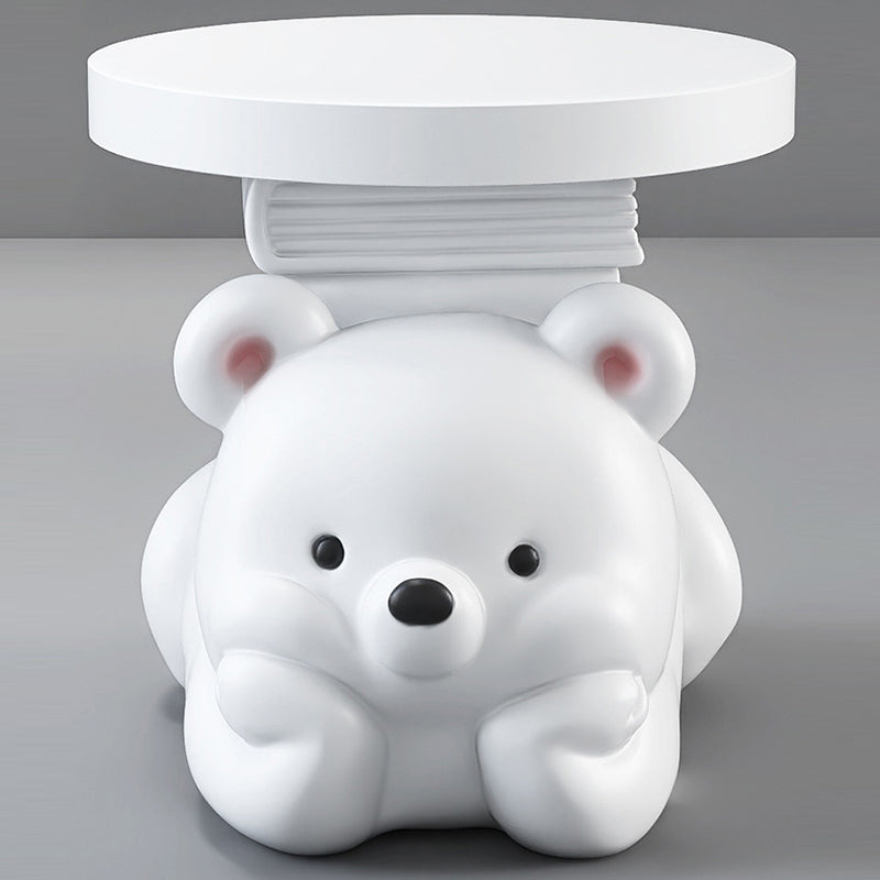 Contemporary Resin Bear-Shaped Side Table