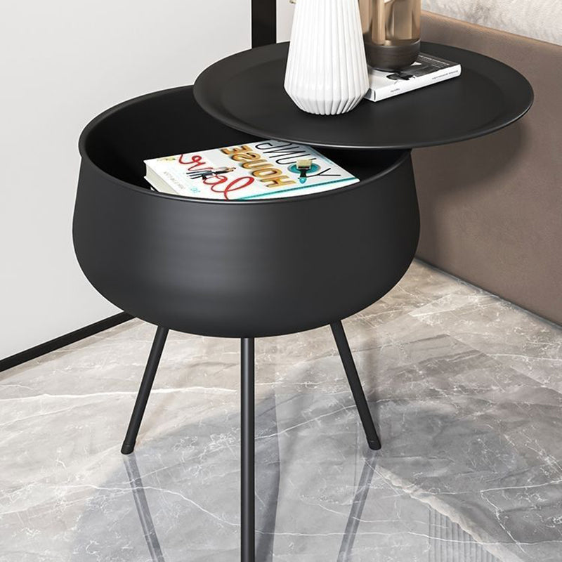 Nordic Iron Round 1-Storage Nightstand