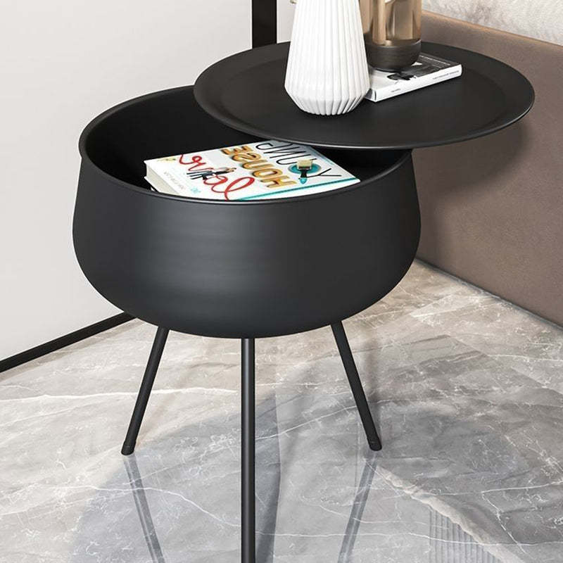 Nordic Iron Round 1-Storage Nightstand