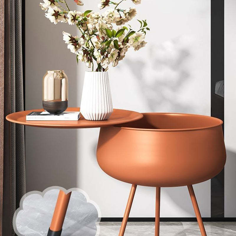 Nordic Iron Round 1-Storage Nightstand