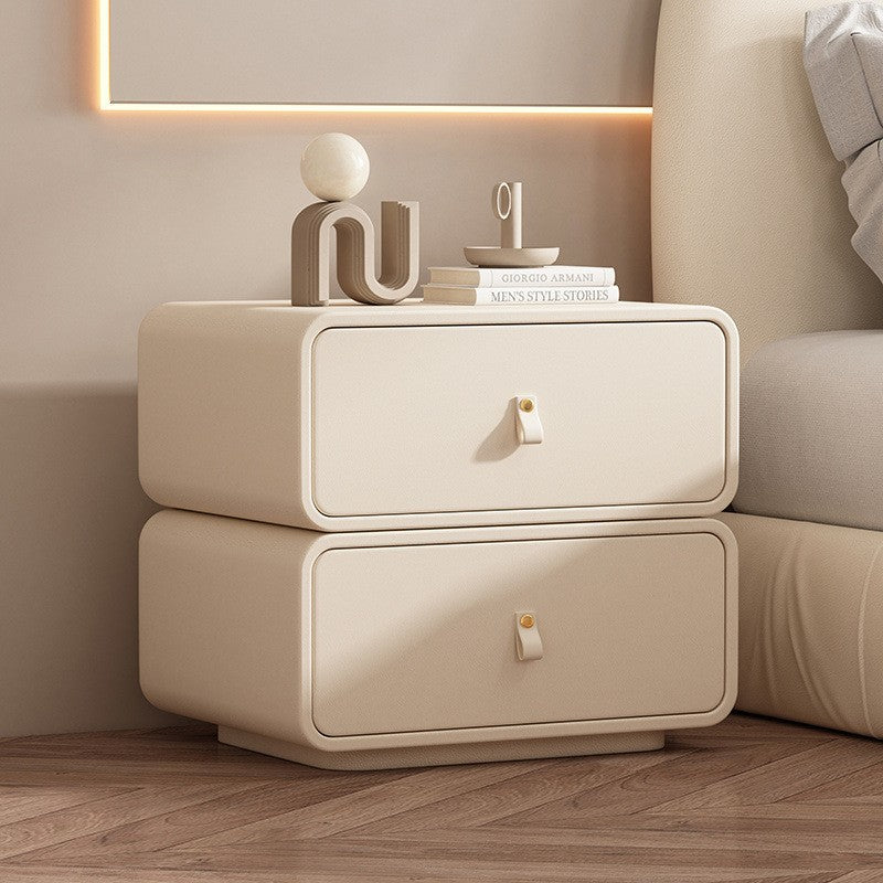 Nordic Microfiber Leather 2-Drawer Cabinet