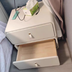 Nordic Microfiber Leather 2-Drawer Cabinet