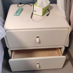 Nordic Microfiber Leather 2-Drawer Cabinet