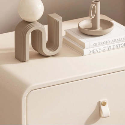 Nordic Microfiber Leather 2-Drawer Cabinet