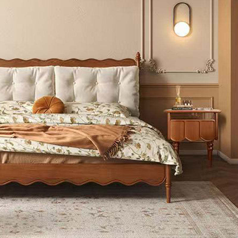 Minimalist Wood Glass Rectangular 1-Drawer Nightstand