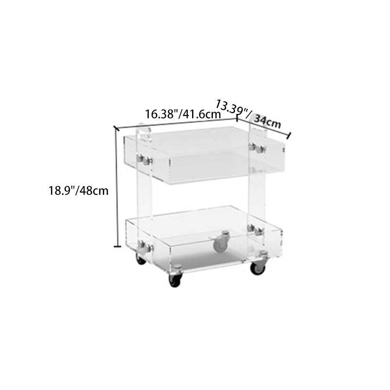 Minimalist Acrylic 2/3-Tier Side Table — 3 / Colorful