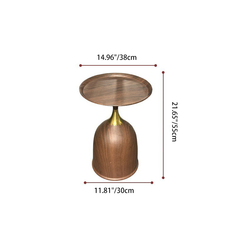 Minimalist Carbon Steel Round Side Table