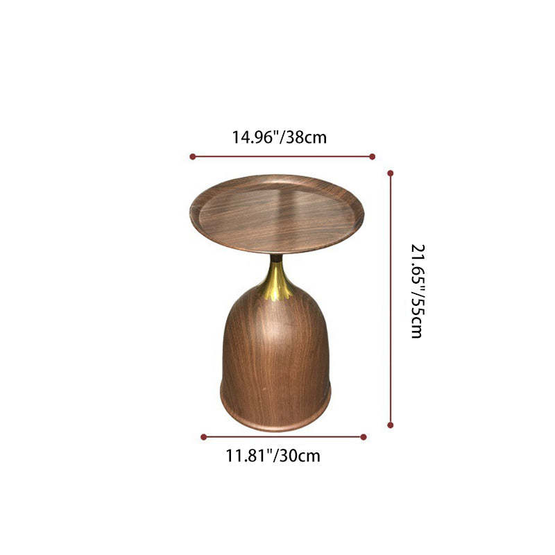 Minimalist Carbon Steel Round Side Table