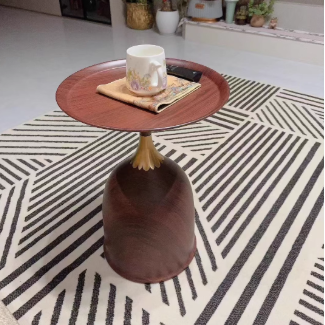 Minimalist Carbon Steel Round Side Table