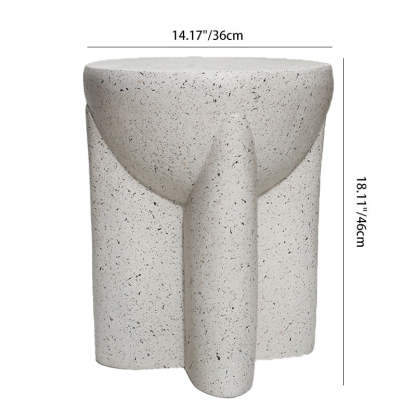Minimalist Magnesium Oxide Cross-Base Side Table