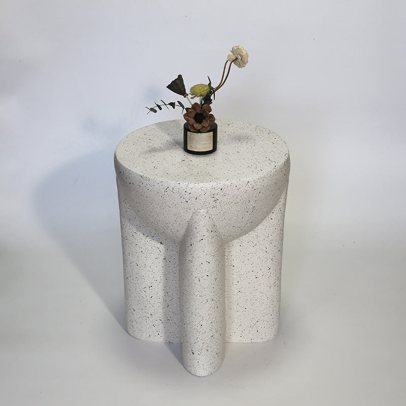 Lighom minimalist cross-base oxide concrete end & side tables