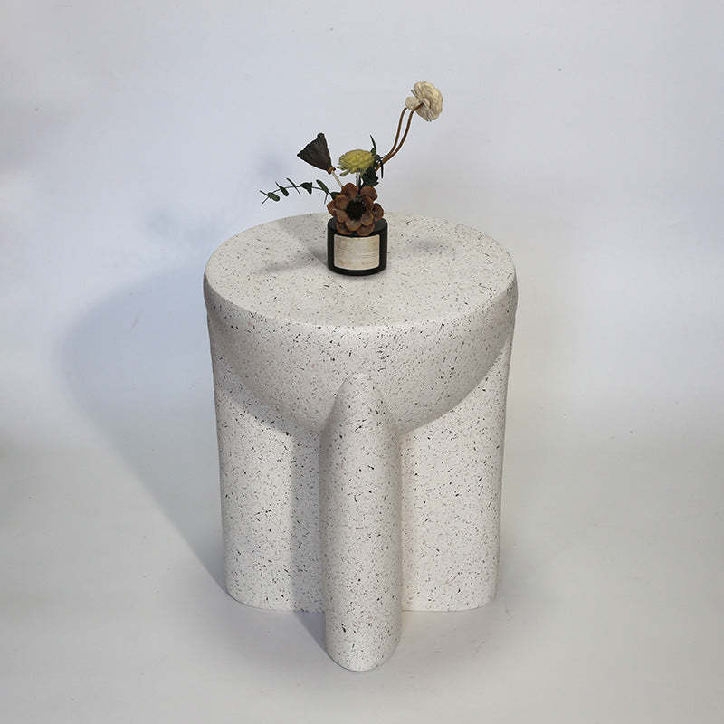 Minimalist Magnesium Oxide Cross-Base Side Table