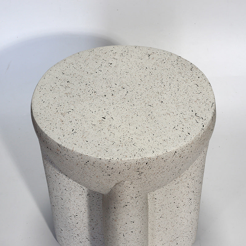 Minimalist Magnesium Oxide Cross-Base Side Table