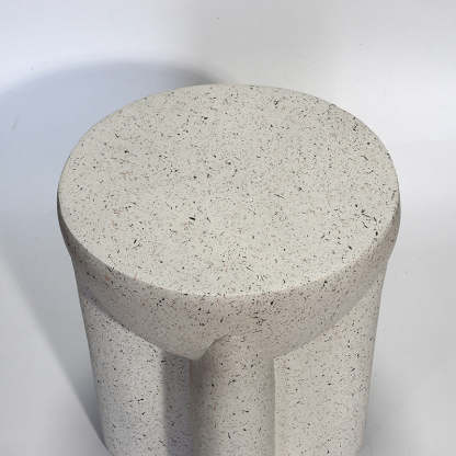 Minimalist Magnesium Oxide Cross-Base Side Table