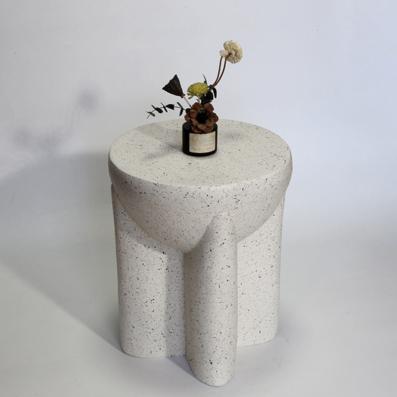 Minimalist Magnesium Oxide Cross-Base Side Table