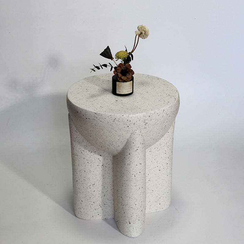 Minimalist Magnesium Oxide Cross-Base Side Table