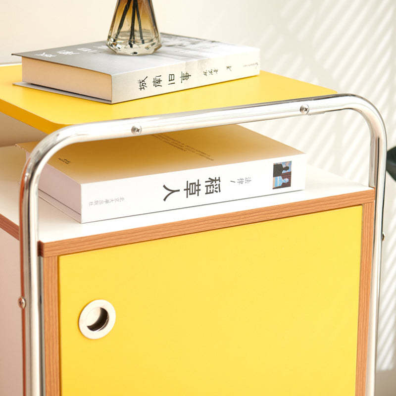 Nordic Plank Steel 1-Cabinet Nightstand