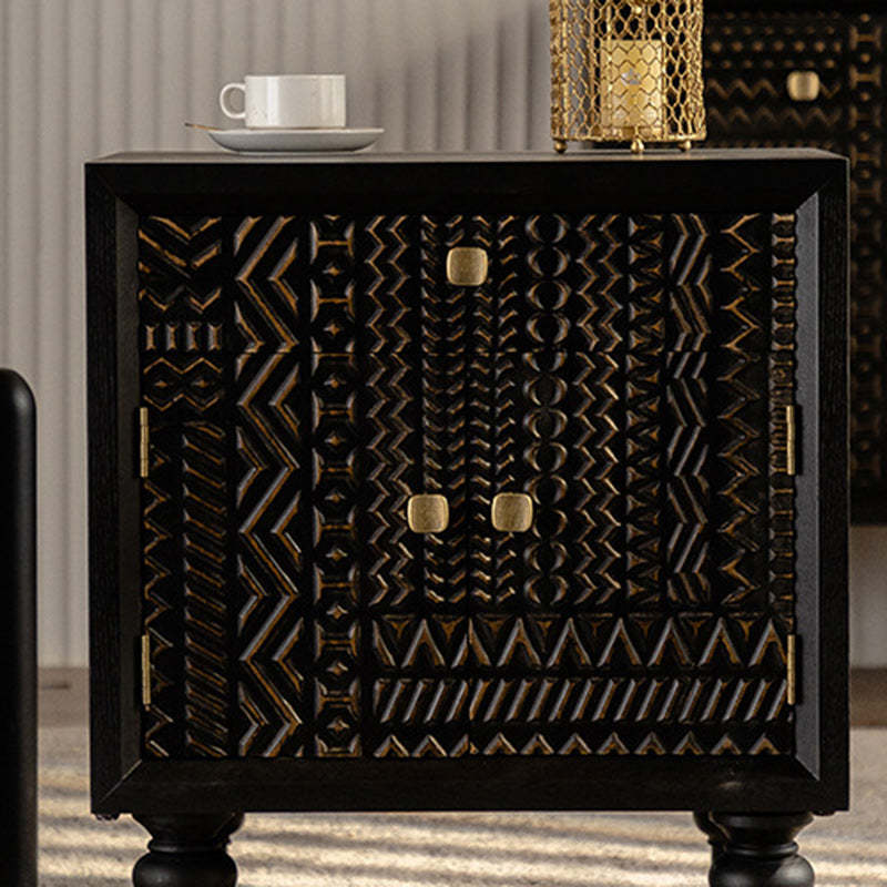 Vintage Wood 1-Drawer Nightstand