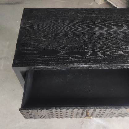 Vintage Wood 1-Drawer Nightstand