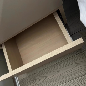 Minimalist Oak 2-Drawer Smart Lock Nightstand