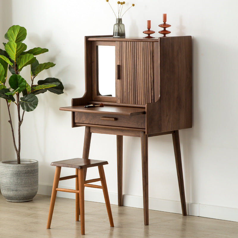 Vintage Wood 1-Drawer Makeup Vanity