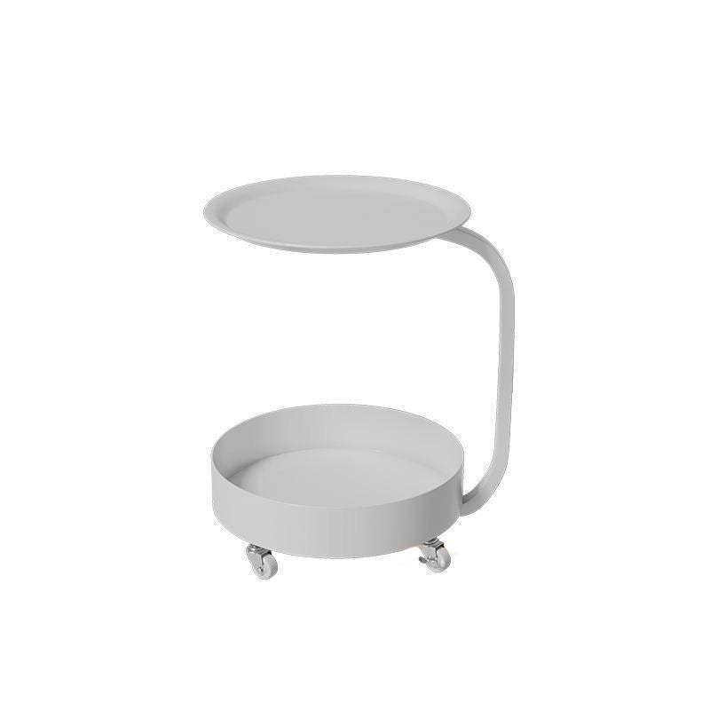 Minimalist Marble Iron 2-Tier Round Side Table