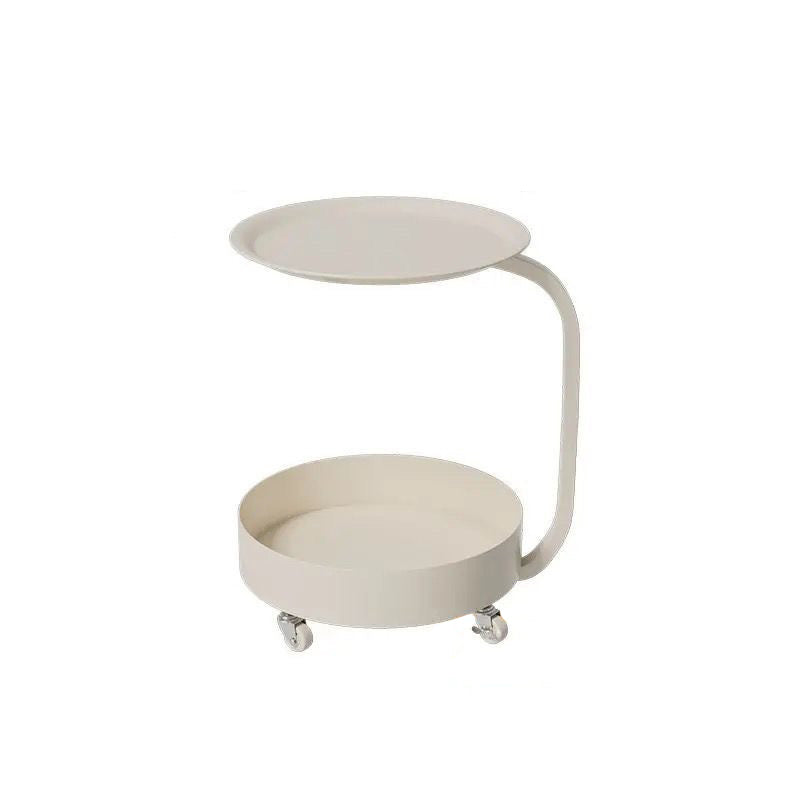Minimalist Marble Iron 2-Tier Round Side Table