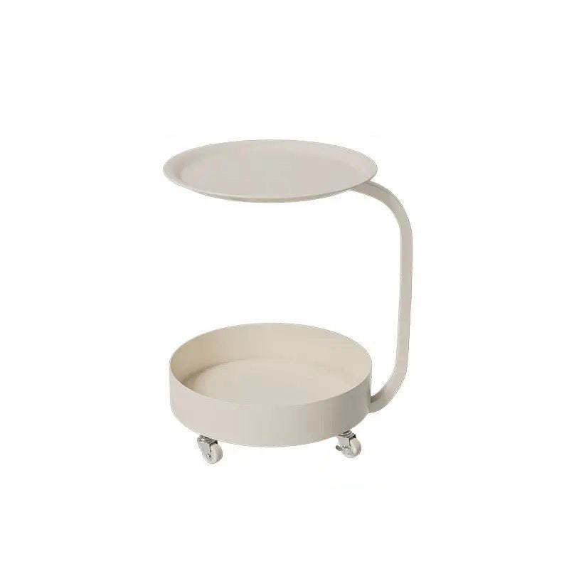 Minimalist Marble Iron 2-Tier Round Side Table