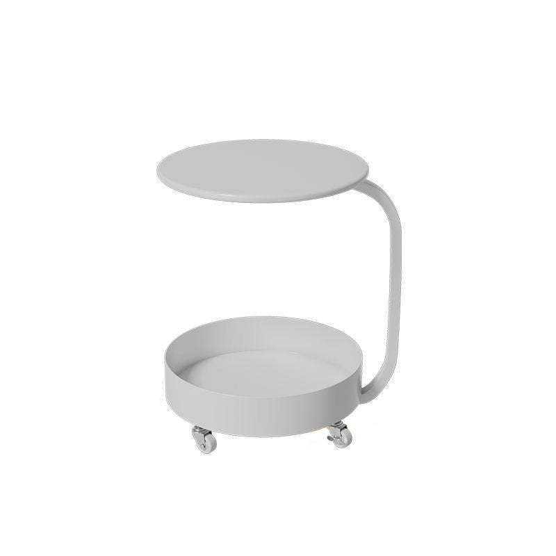 Minimalist Marble Iron 2-Tier Round Side Table