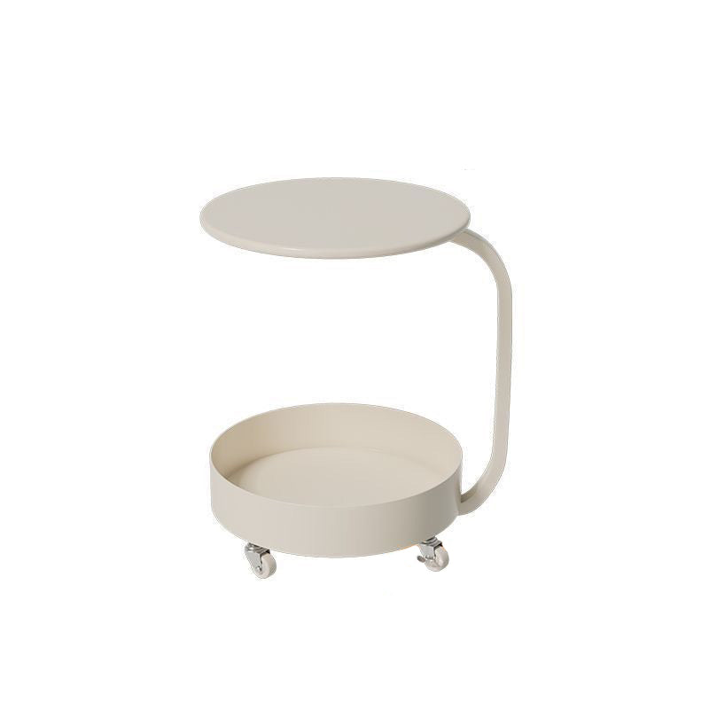 Minimalist Marble Iron 2-Tier Round Side Table