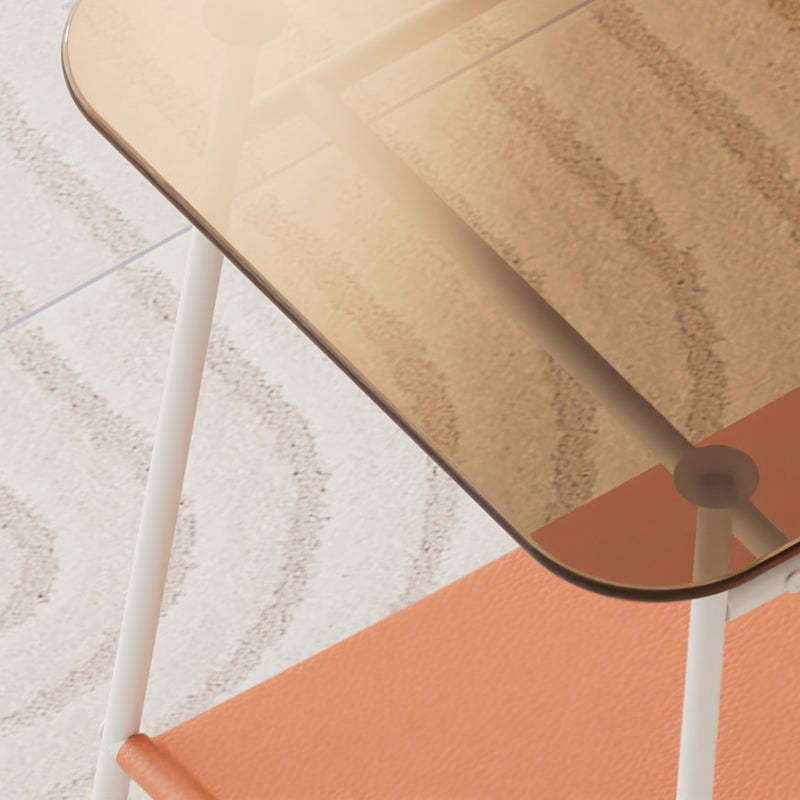 Minimalist Glass 2-Tier Storage Table