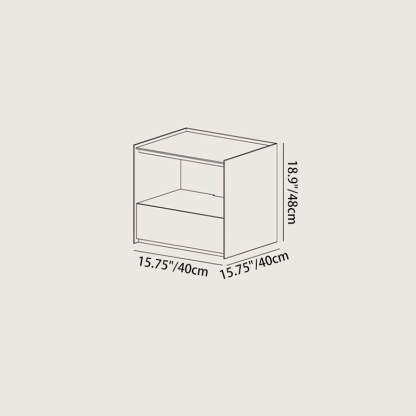 Nordic Wood 1-Drawer Nightstand — Black