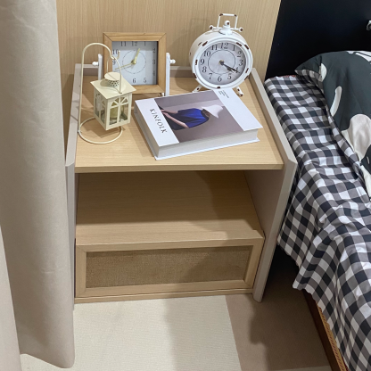 Nordic Wood 1-Drawer Nightstand