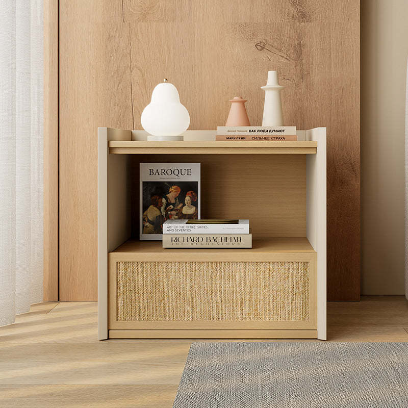 Nordic Wood 1-Drawer Nightstand — Original Wood Color