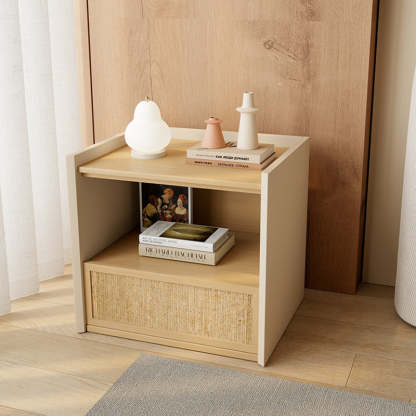 Nordic Wood 1-Drawer Nightstand — Original Wood Color