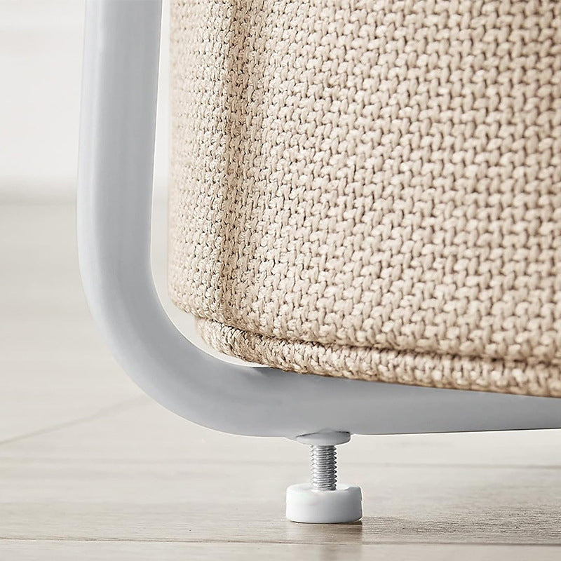 Minimalist Metal Round Fabric Basket Side Table