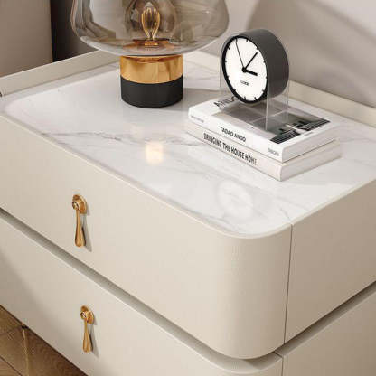 Minimalist Carbon Steel 2-Drawer Nightstand — Deep Gray