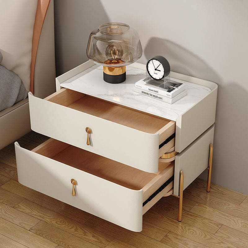 Minimalist Carbon Steel 2-Drawer Nightstand