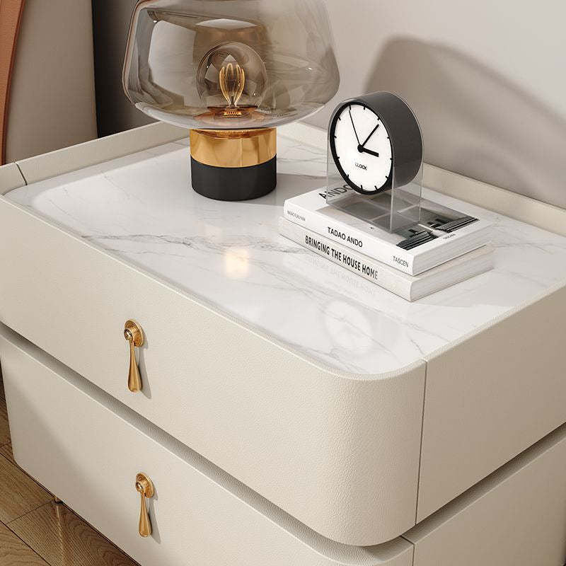 Minimalist Carbon Steel 2-Drawer Nightstand