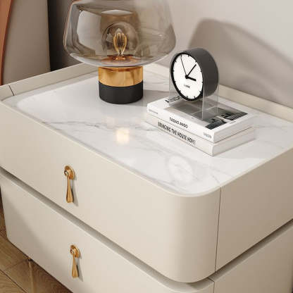Minimalist Carbon Steel 2-Drawer Nightstand