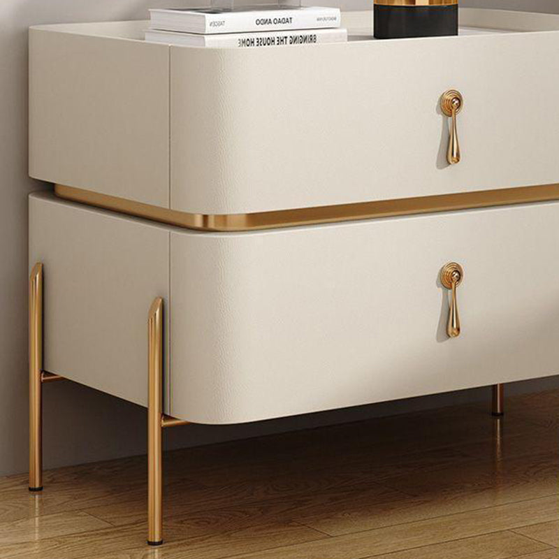 Minimalist Carbon Steel 2-Drawer Nightstand