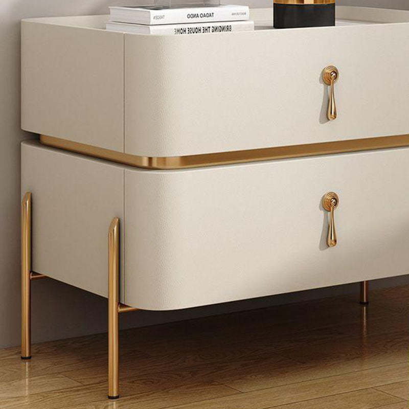 Minimalist Carbon Steel 2-Drawer Nightstand