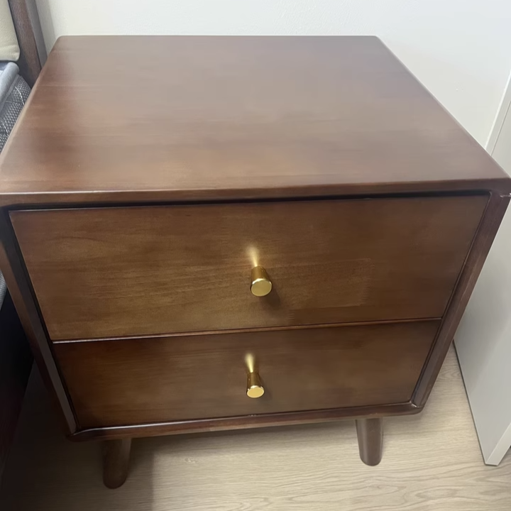Minimalist Wood 2-Drawer Nightstand