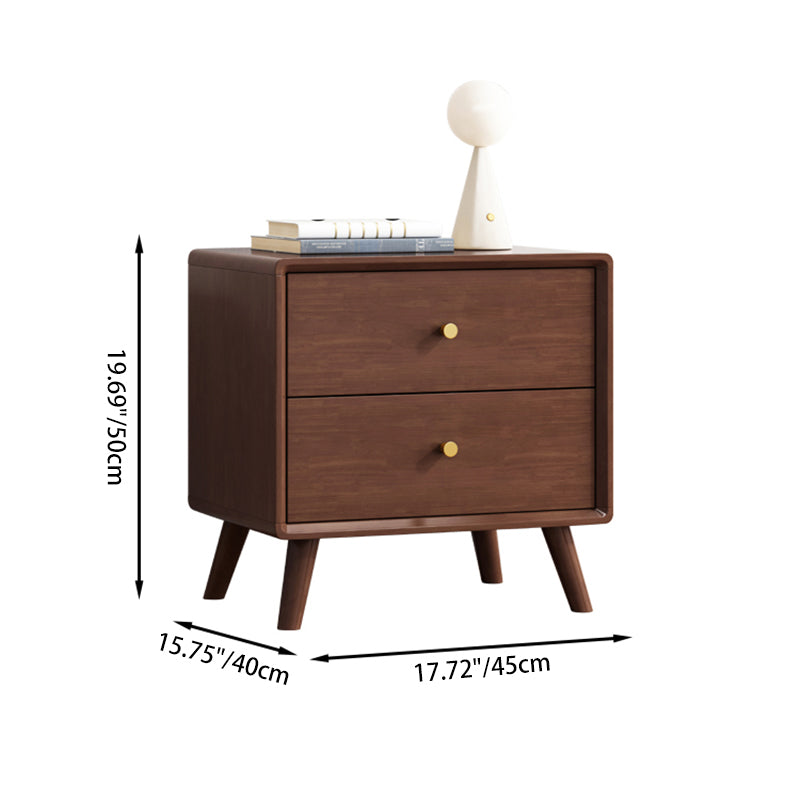 Minimalist Wood 2-Drawer Nightstand
