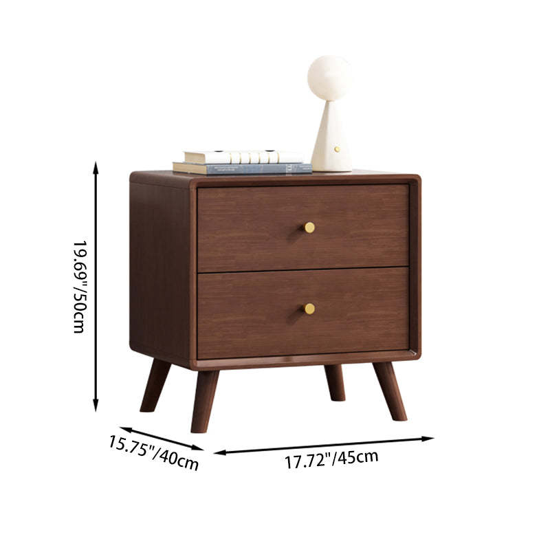 Minimalist Wood 2-Drawer Nightstand