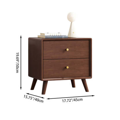Minimalist Wood 2-Drawer Nightstand