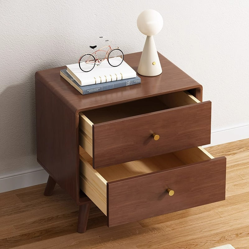 Minimalist Wood 2-Drawer Nightstand